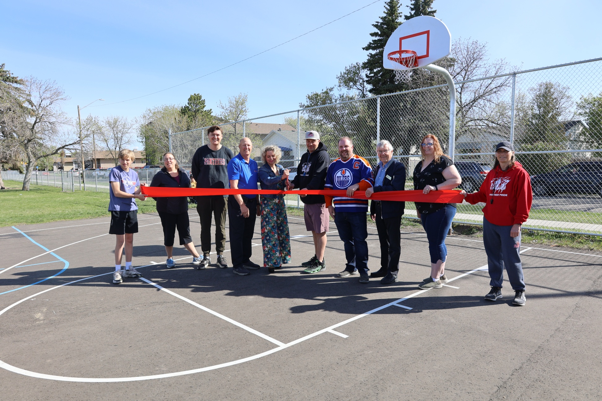 ELJHS outdoor courts ribbon cutting 2